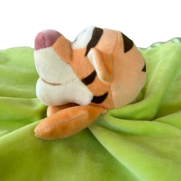 Disney Winnie The Pooh Tigger Green Minky Lovey Satin Trim Plush Soother GUC - Picture 4 of 11